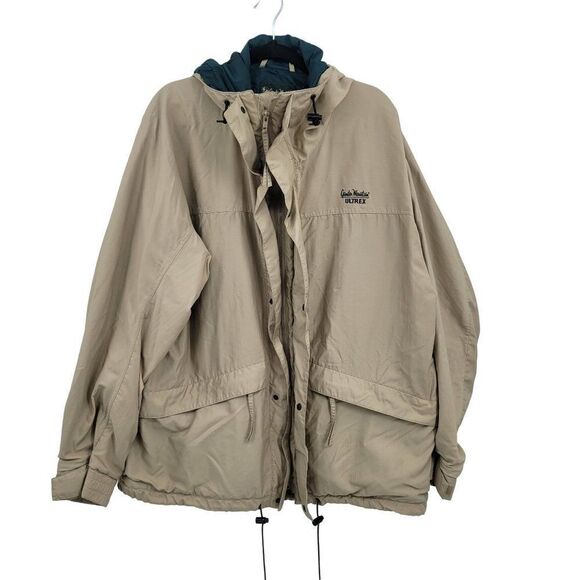 Vintage Gander Mountain Jacket XL Tan Lightweight Outdoors Waterproof Hooded - Picture 1 of 16